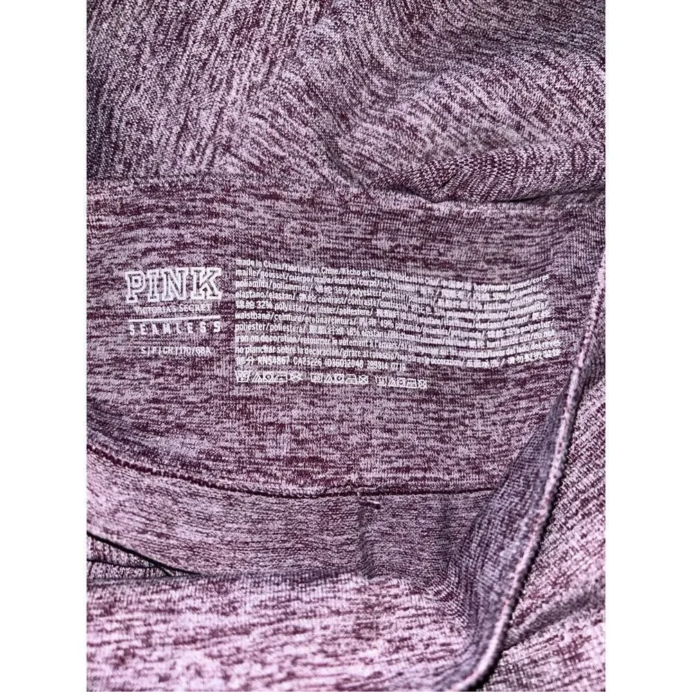 Victoria's Secret PINK Logo Pants Leggings Tights Purple Size S Small - Picture 3 of 5